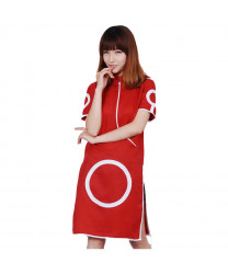 Naruto Sakura Haruno Dresses Print Short Sleeve Cheongsam Cosplay Costumes