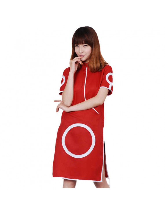 Naruto Sakura Haruno Dresses Print Short Sleeve Cheongsam Cosplay Costumes