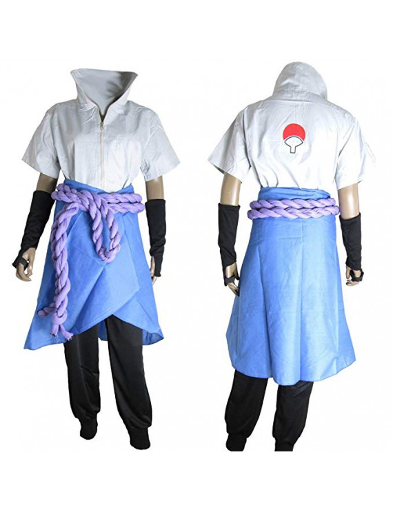 Naruto Sasuke Uchiha Anime Cosplay Costumes Sleeve Length Men's Cospla...