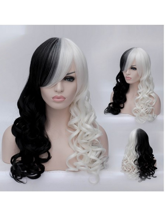 Dangan Ronpa Monokuma Heat Resistant Fiber Long Wavy Cosplay Wigs 