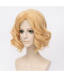 Heat Resistant Fiber Yellow Short Wavy Lolita Wig