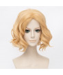 Heat Resistant Fiber Yellow Short Wavy Lolita Wig