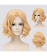 Heat Resistant Fiber Yellow Short Wavy Lolita Wig