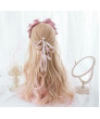 Heat Resistant Fiber Long Curly Fuchsia Color Sweet Lolita Wig 