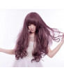 Heat Resistant Fiber Brown and Purple Mixed Color Long 80cm Princess Lolita Wig