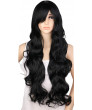 Heat Resistant Fiber Long Black Color Wavy Synthetic Hair Lolita Wig