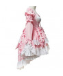 Princess Sweet Lolita Dress Female Dress Pink Long Sleeve Ankle Long Lolita Dress