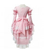 Princess Sweet Lolita Dress Female Dress Pink Long Sleeve Ankle Long Lolita Dress