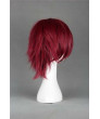 Free! Matsuoka Rin Wine Red Short Anime Cosplay Wig