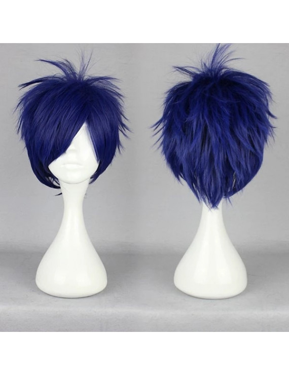 Free Ryugazaki Rei Blue Short Anime Cosplay Wig