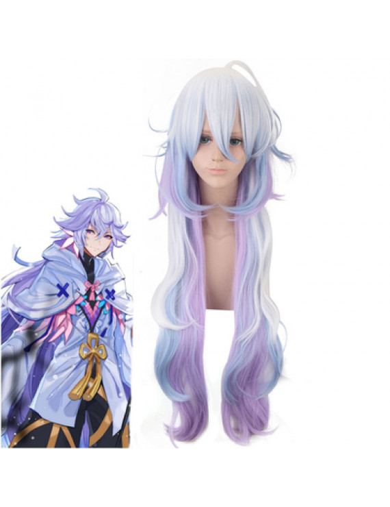 Fate Grand Order FGO Merlin Multicolor Gradient Cosplay Wig