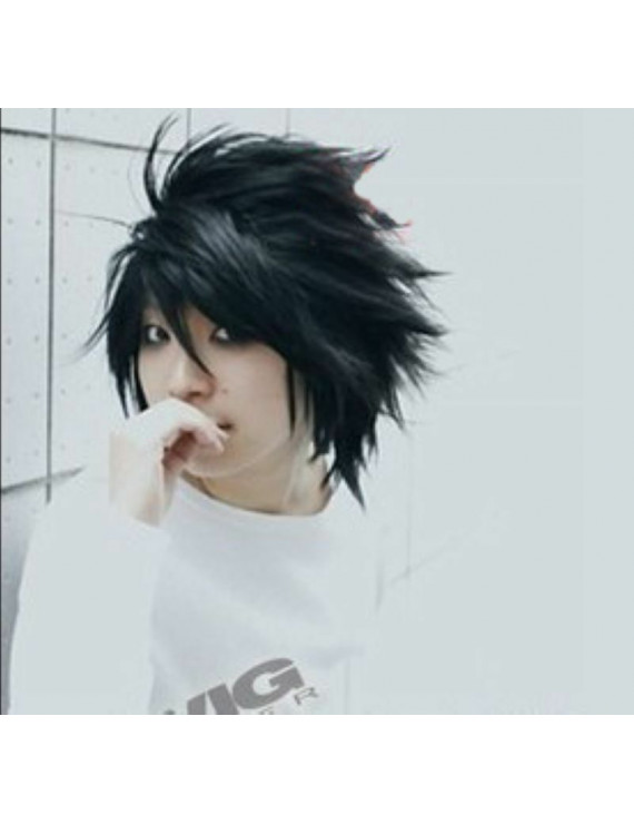Death Note L Black Anime Cosplay Wig