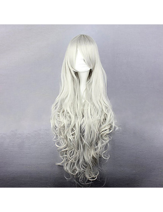 Black Butler Queen Victoria White Long Cosplay Wig