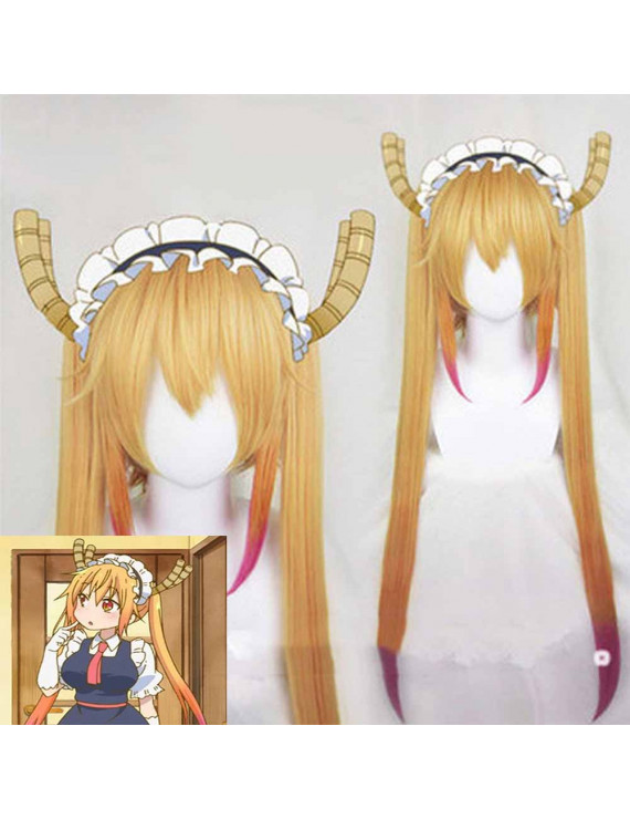 Miss Kobayashi s Dragon Maid Tohru Cosplay Wig + Two Ponytail