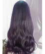 Black Purple Long Wavy Synthetic Hair Sweet Lolita Wigs