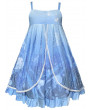 Marine Series Whale and Jellyfish Print Classic Lolita Blue Sling Dress