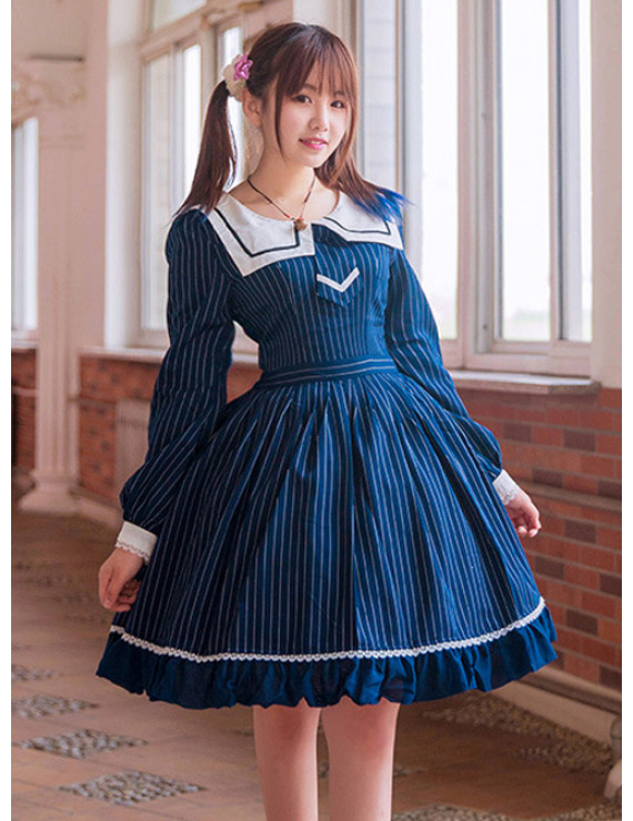 Nebula Whale Series JSK Classic Lolita Blue Sling Sweet Lolita Dress