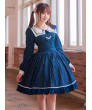 Nebula Whale Series JSK Classic Lolita Blue Sling Sweet Lolita Dress