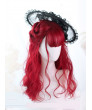 Red Long Curly Heat Resistant Fiber Sweet Lolita Wig