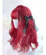 Red Long Curly Heat Resistant Fiber Sweet Lolita Wig