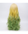 Heat Resistant Fiber Yellow and Green Long Wavy Lolita Wig