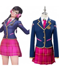 Overwatch DVA Young School Uniform Cosplay Costume