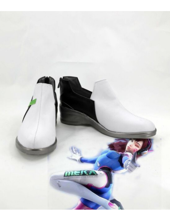 Overwatch DVA DVA Hana Song PU Leather Cosplay Shoes