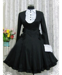 Classic Lolita Long Sleeves Organ Folded Retro Dress