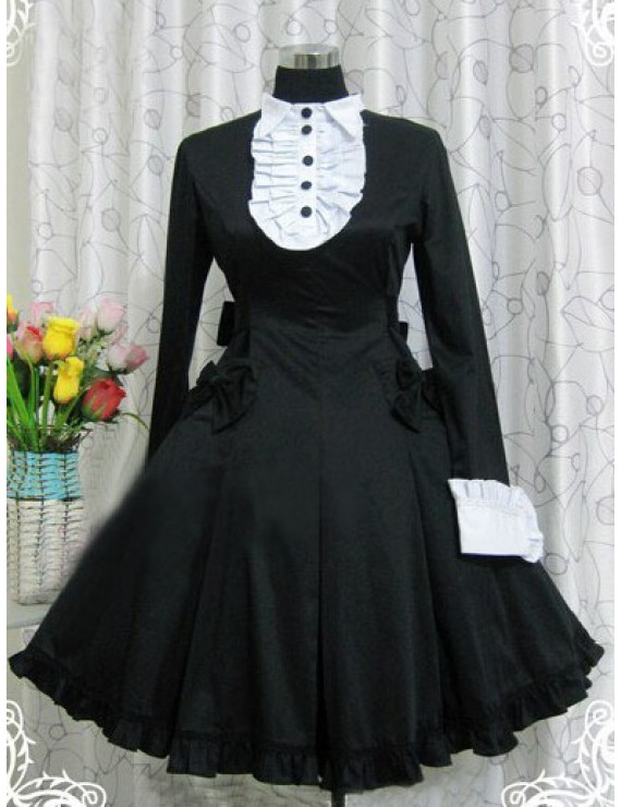 Classic Lolita Long Sleeves Organ Folded Retro Dress