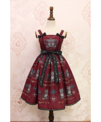 Alice Girl Ow Lolita JSK Dress Wine S In Stock Lolita Dress