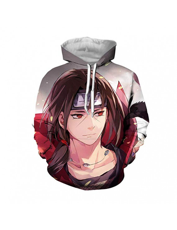 Naruto 3D Print Design Polyester Spandex Long Sleeve Hoodie