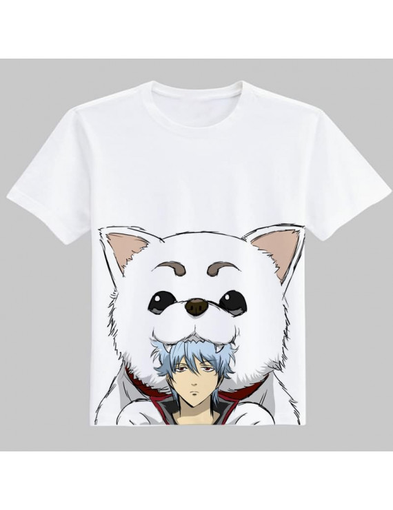 Gintama Sadaharu O Neck Print Cotton T-Shirt