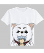 Gintama Sadaharu O Neck Print Cotton T-Shirt