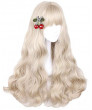 Pale Gold Long Curly Heat Resistant Fiber Sweet Lolita Wig