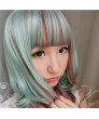 Cyan Rosy Brown Long Curly Heat Resistant Fiber Sweet Lolita Wig