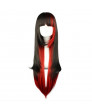 Black Red Long Straight Heat Resistant Fiber Sweet Lolita Wig