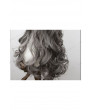 Gray Long Wave Curly Heat Resistant Fiber Lolita Wig
