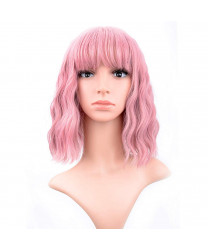Cyber Reds Light Pink Bob Synthetic Hair Sweet Lolita Wig