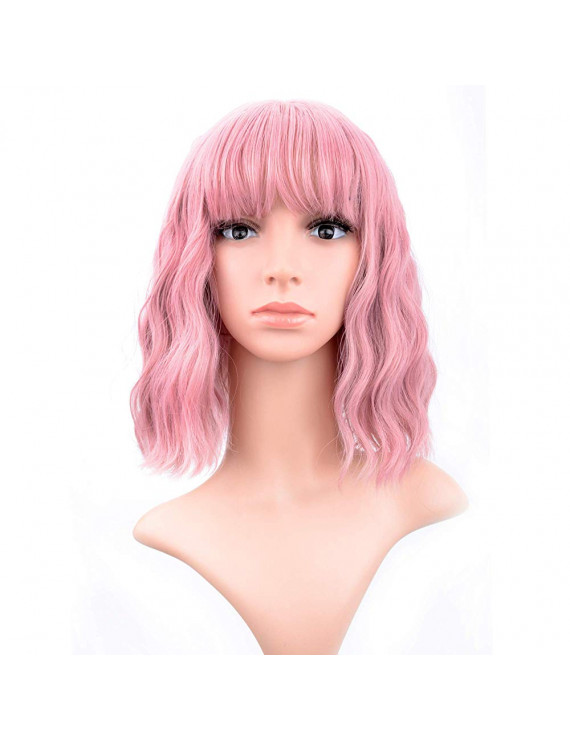 Cyber Reds Light Pink Bob Synthetic Hair Sweet Lolita Wig