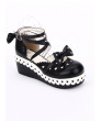 Sweet Lolita Shoes Round-toe Sweet Bowknot Lace Shoe