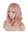 Light Pink Short Curly Lovely Lolita Wig with Air Bangs