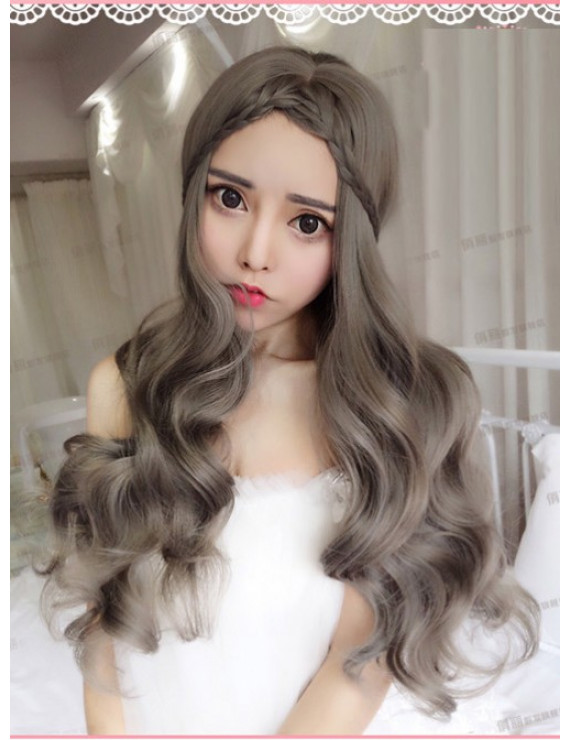 Aoki Gridelin Long Curly Lolita Wig with Centre Parting Bangs