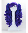 Blue And Purple Japanese Pick Long Curly Lolita Wig