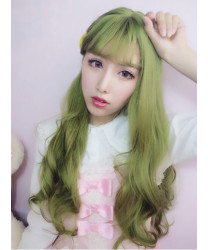 Dark Green Long Curls Lovely Nature Lolita Wig