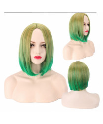 Gradient Color Short Straight Bob Synthetic Hair Lolita Wig