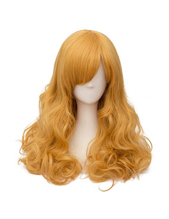 Golden Long Curly Hair Fashion Lolita Wig