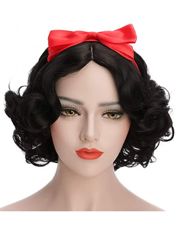 Natural Black Short Bob Haircut Sweet Lolita Wig