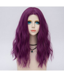 Long Taro Purple Curly Hair Lolita Wig with Air Bangs