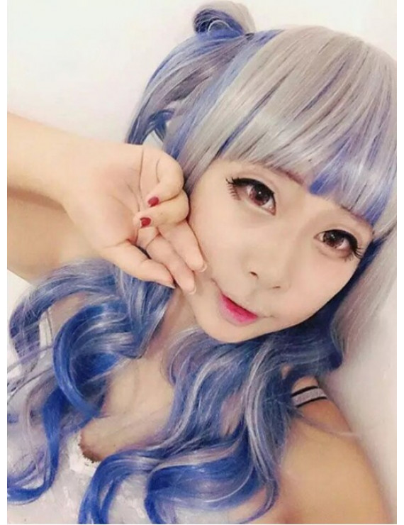 Blue And Gray Mixed Color Harajuku Style Lolita Wig