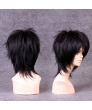 Black Short Layered Straight Heat Resistant Fiber Lolita Wig